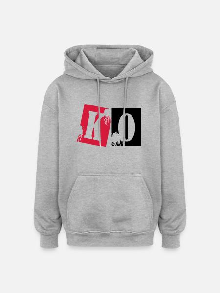 ko_boxing_02 - Oversized Unisex Hoodie - Grau meliert