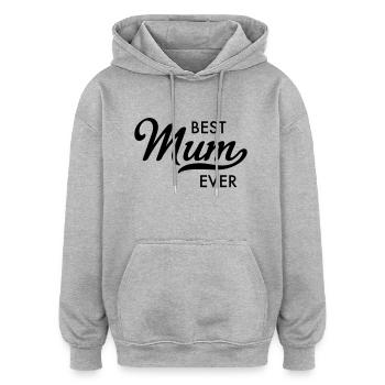 Mutter - Oversized Unisex Hoodie - Grau meliert - Vorne - Noah (186cm)