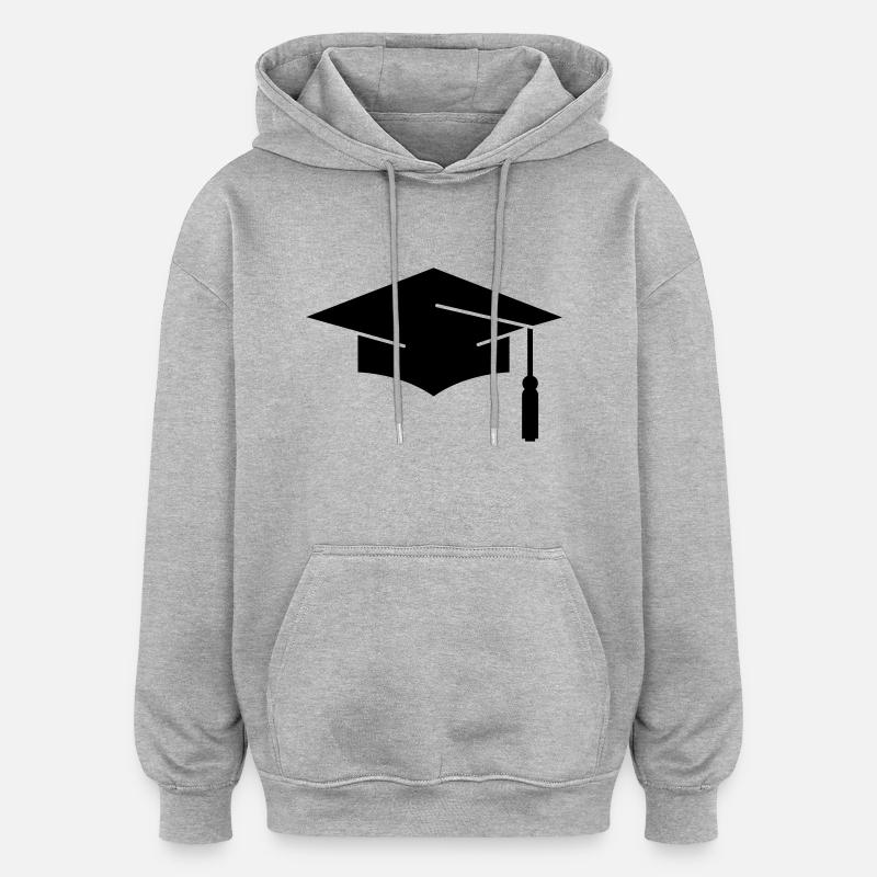 l'obtention du diplôme - Sweat à capuche oversize unisexe - gris chiné
