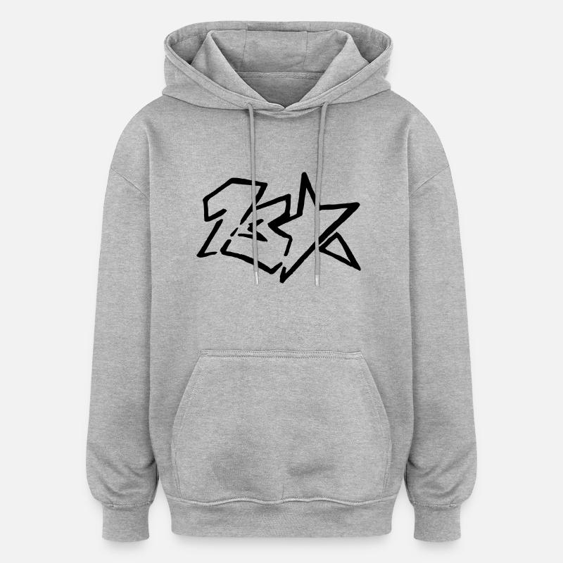 13star logo - Sweat à capuche oversize unisexe - gris chiné