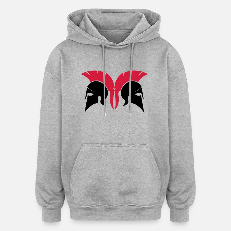 spartaner_002 - Sweat à capuche oversize unisexe - gris chiné