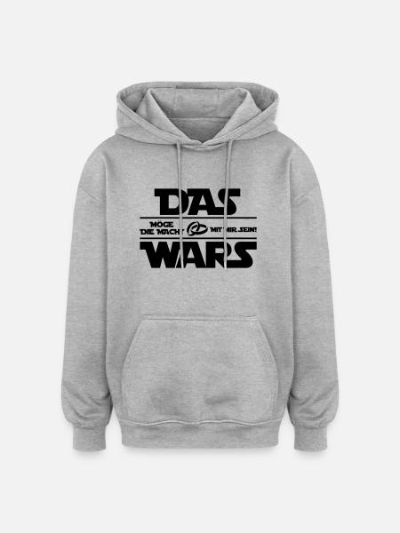 das_wars_01 - Oversized Unisex Hoodie - Grau meliert