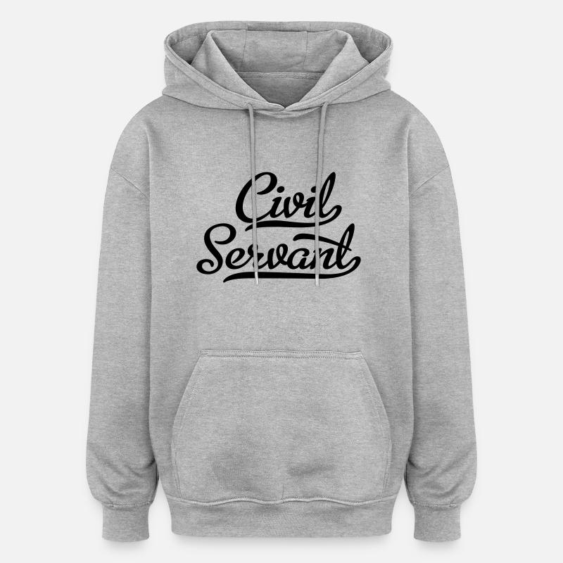 Fonction publique - Sweat à capuche oversize unisexe - gris chiné