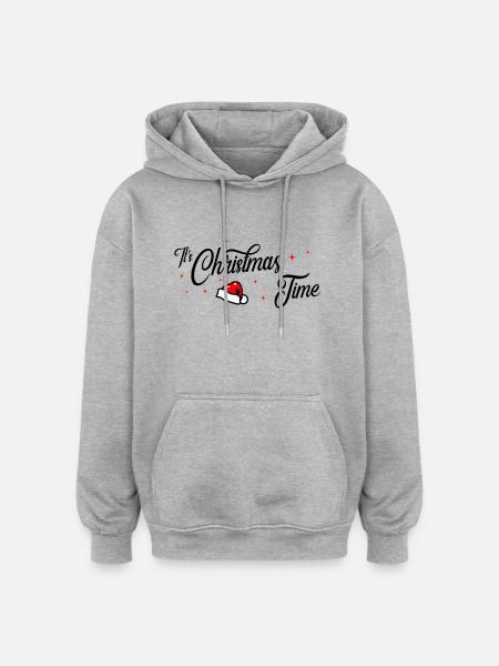 Christmas Time - Oversized Unisex Hoodie - heather grey