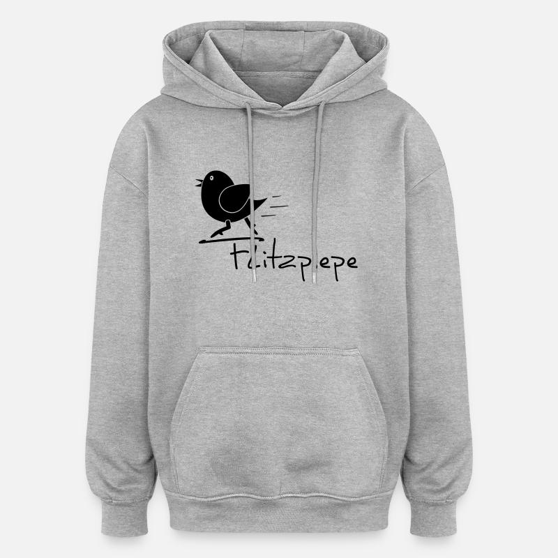 Flitzpiepe - Oversized Unisex Hoodie - Grau meliert