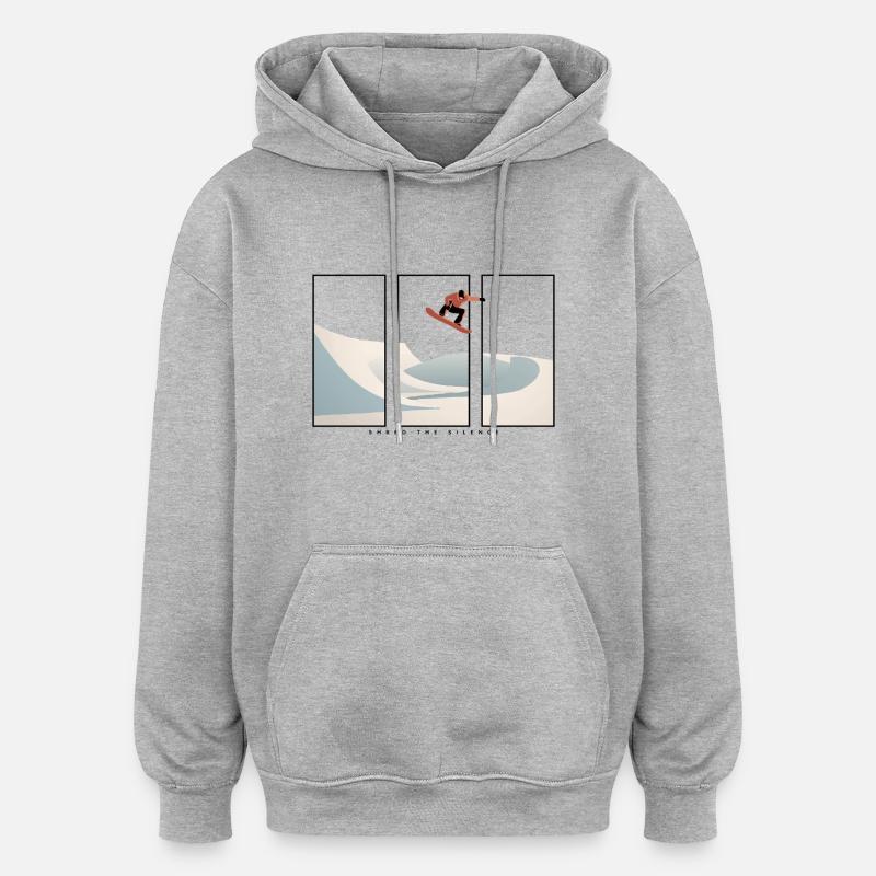 Déchiquetez le silence - Sweat à capuche oversize unisexe - gris chiné