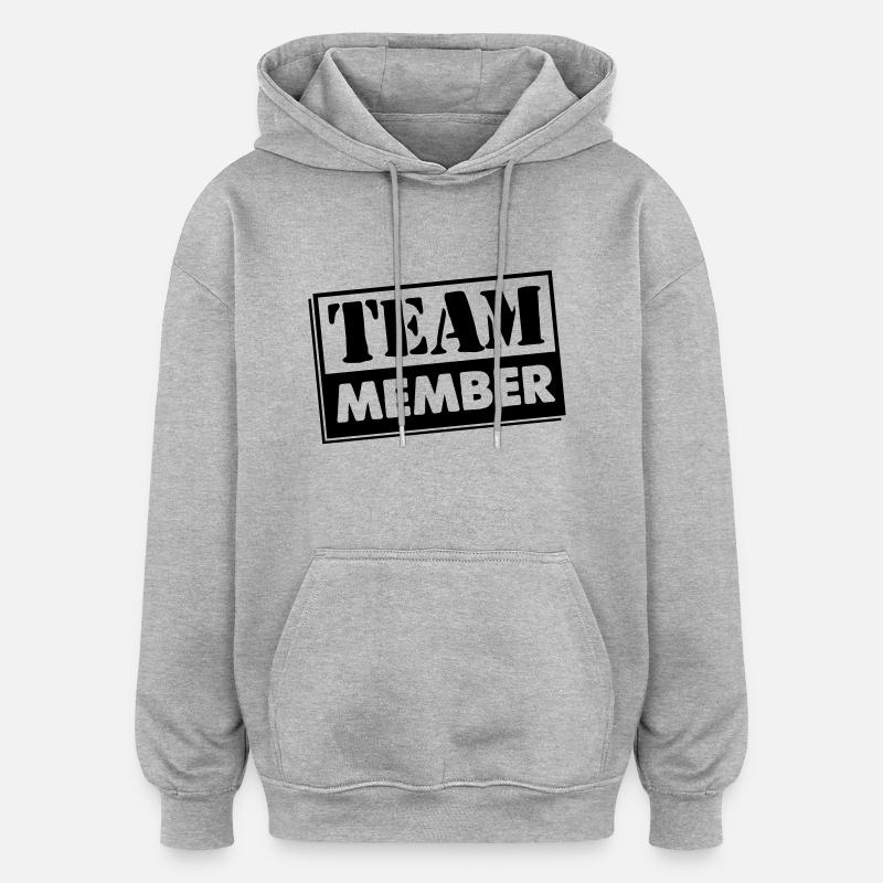 Membre de l’équipe 01 - Sweat à capuche oversize unisexe - gris chiné