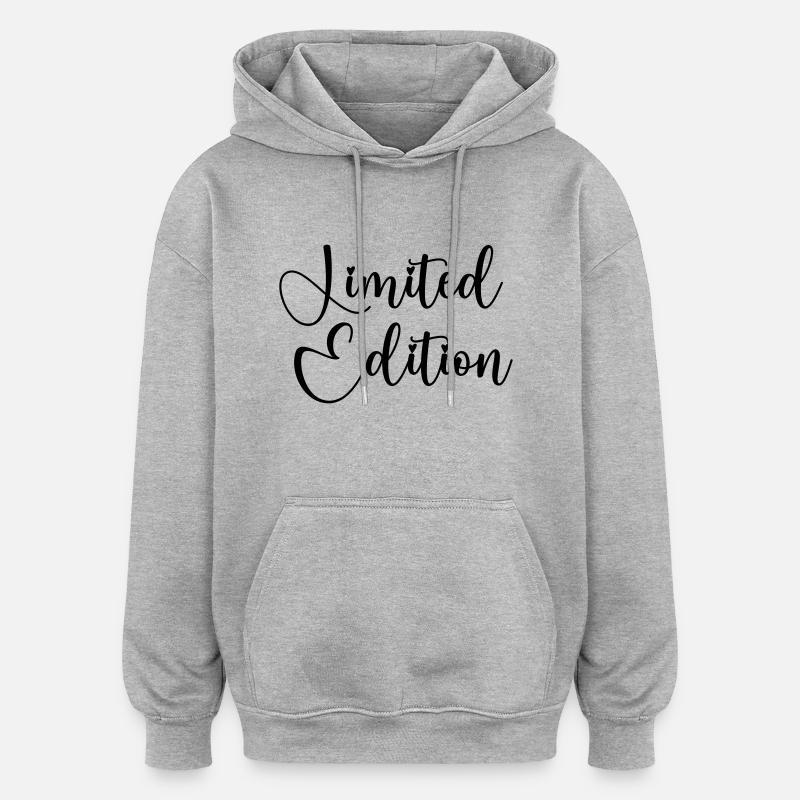 Édition limitée 1 - Sweat à capuche oversize unisexe - gris chiné