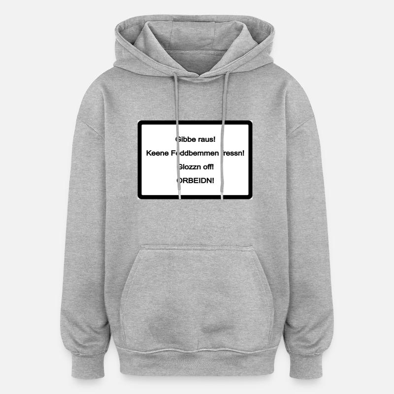 Sachsen Schild - Oversized Unisex Hoodie - Grau meliert