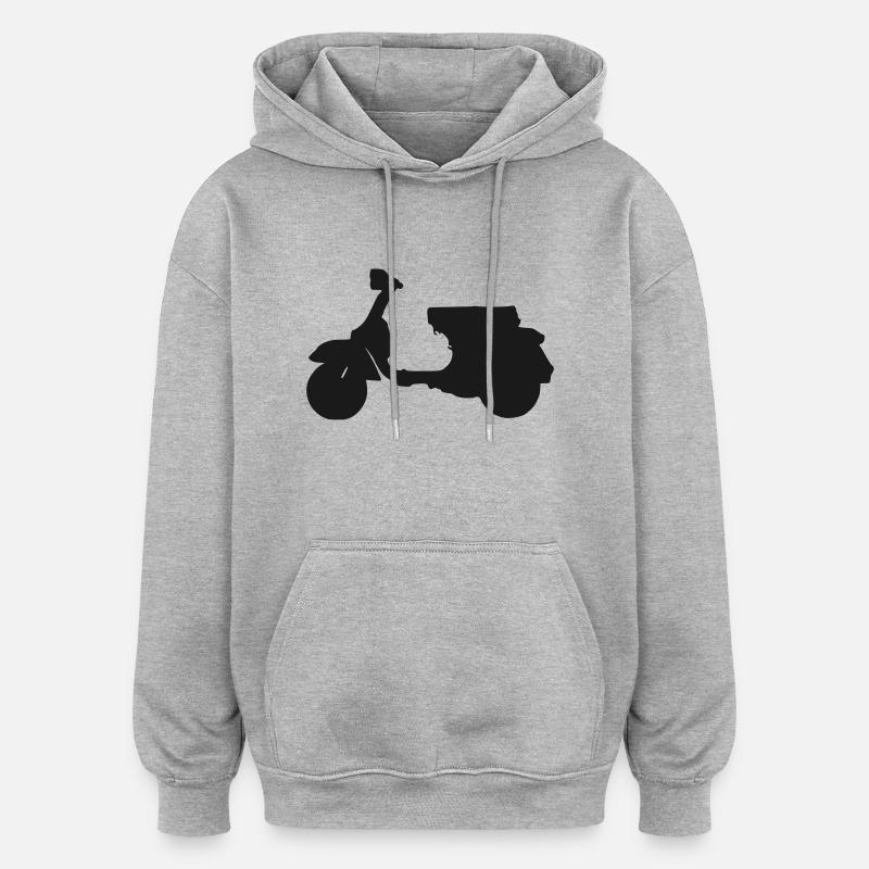 Großer Roller by designflash.de - Oversized Unisex Hoodie - Grau meliert