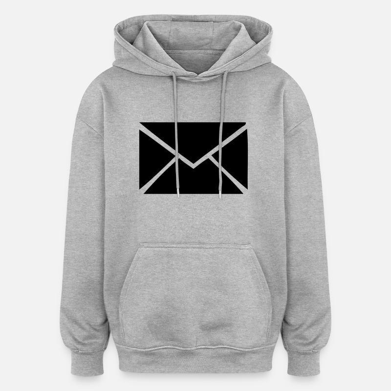 envelope - Oversized Unisex Hoodie - heather grey
