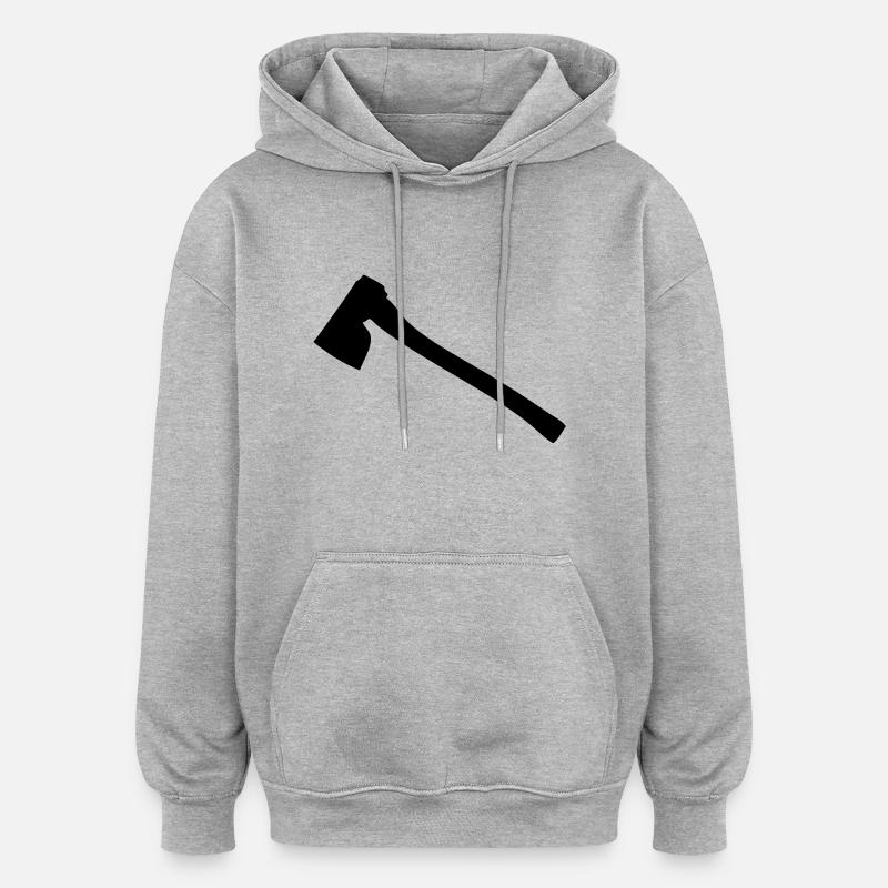 AXT - Oversized Unisex Hoodie - Grau meliert
