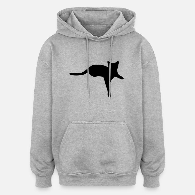 KATZE - Oversized Unisex Hoodie - Grau meliert