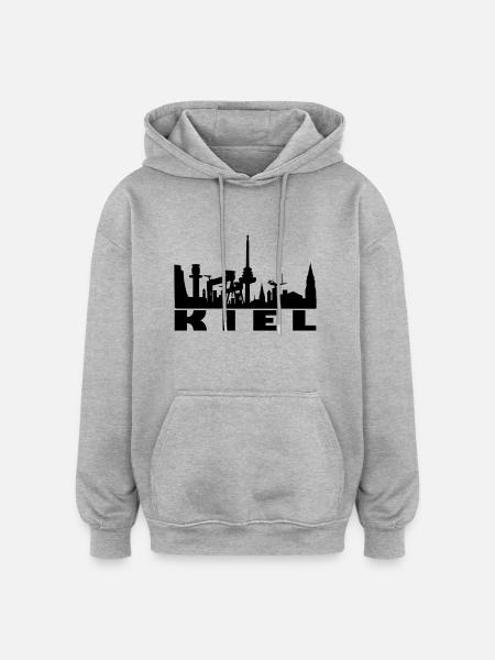 skyline keel - Oversized Unisex Hoodie - heather grey