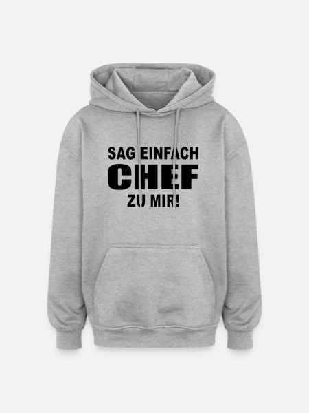 chef boss - Oversized Unisex Hoodie - Grau meliert