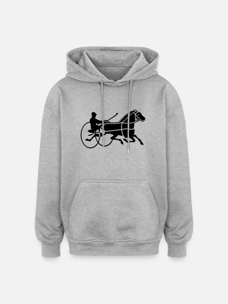 Traber / trotter (19JH, 1c) - Oversized Unisex Hoodie - heather grey