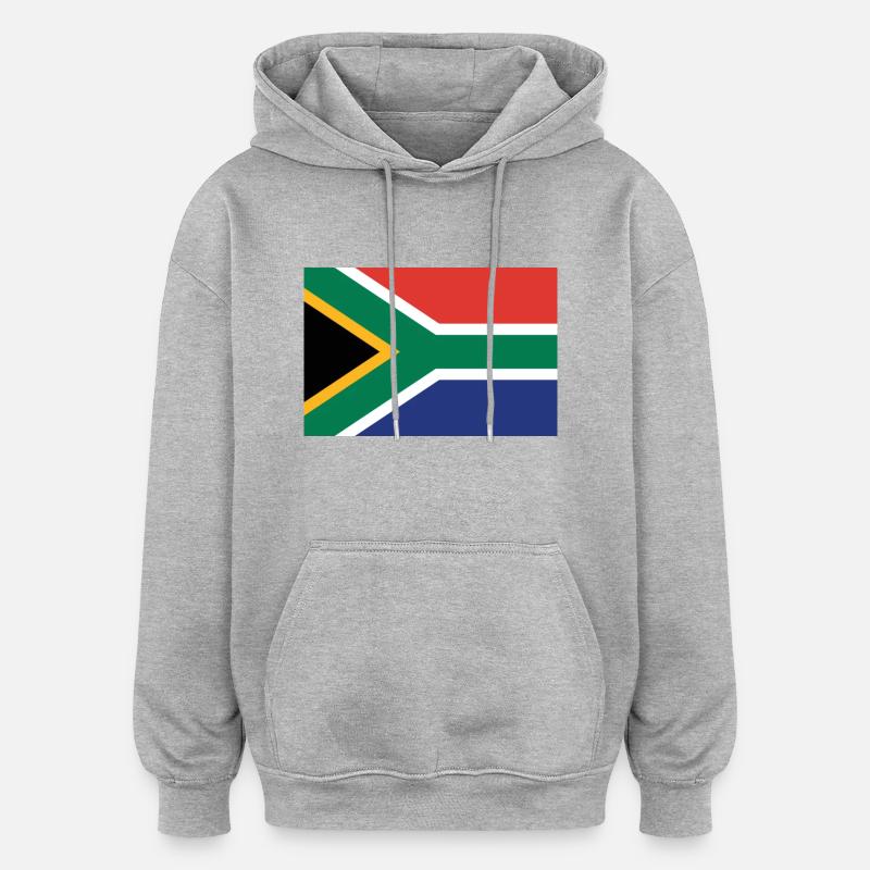 Afrique du Sud - Sweat à capuche oversize unisexe - gris chiné