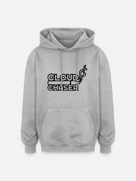 Cloudchaser - Oversized Unisex Hoodie - Grau meliert