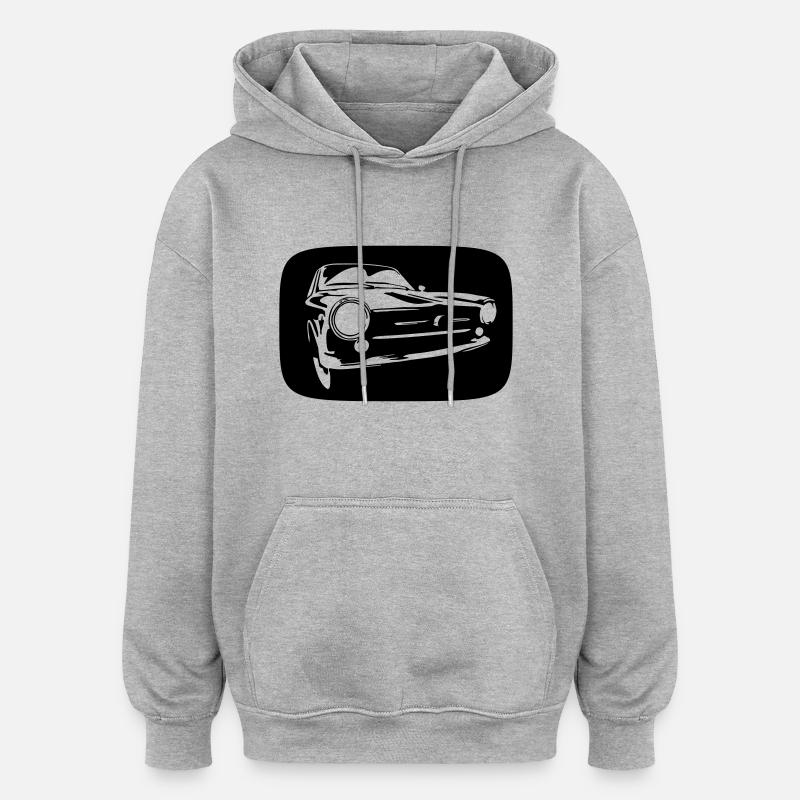 car - Sweat à capuche oversize unisexe - gris chiné