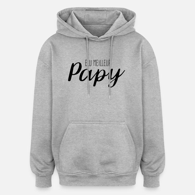 Elu meilleur papy - Sweat à capuche oversize unisexe - gris chiné
