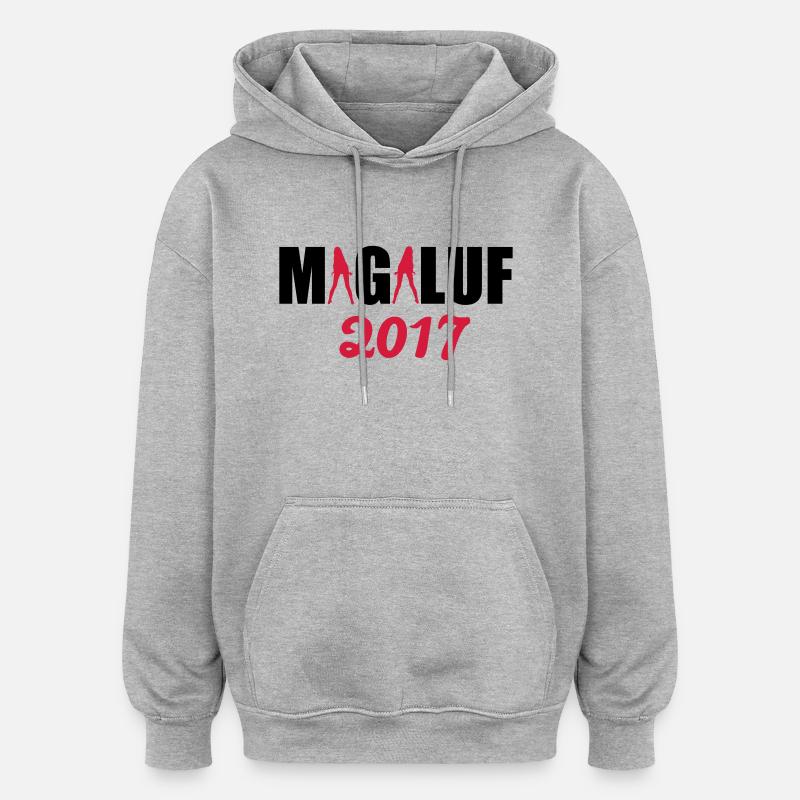Magaluf 2017 - Sweat à capuche oversize unisexe - gris chiné