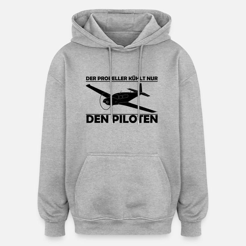 Mooney Motorflugzeug Geschenk - Oversized Unisex Hoodie - Grau meliert