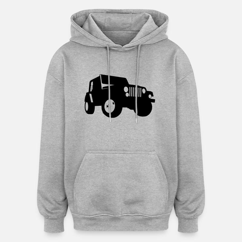 Jeep - SUV - Sweat à capuche oversize unisexe - gris chiné