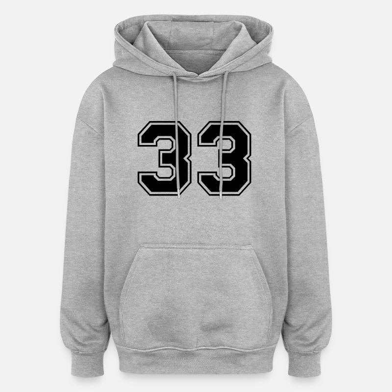 33 - Oversized Unisex Hoodie - heather grey