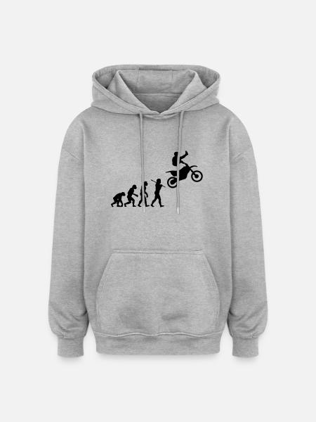 MX Freestyle Motocross Evolution - Oversized Unisex Hoodie - heather grey