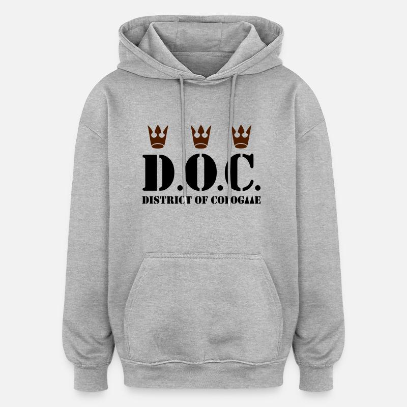 D.O.C. - District of Cologne - Oversized Unisex Hoodie - Grau meliert