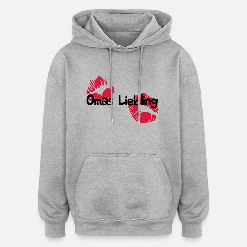 Omas Liebling - Oversized Unisex Hoodie - Grau meliert