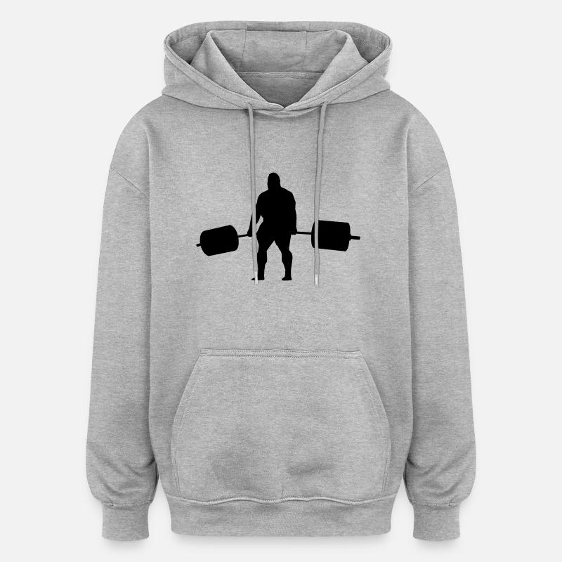 Strongman Deadlift - Sweat à capuche oversize unisexe - gris chiné