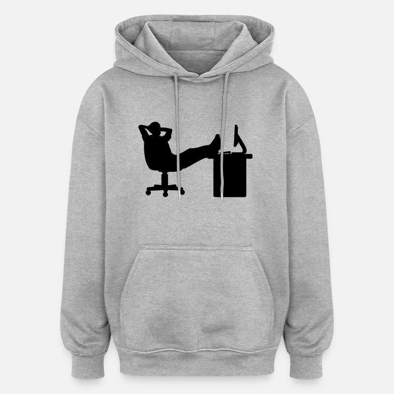 Boss relax - Oversized Unisex Hoodie - Grau meliert