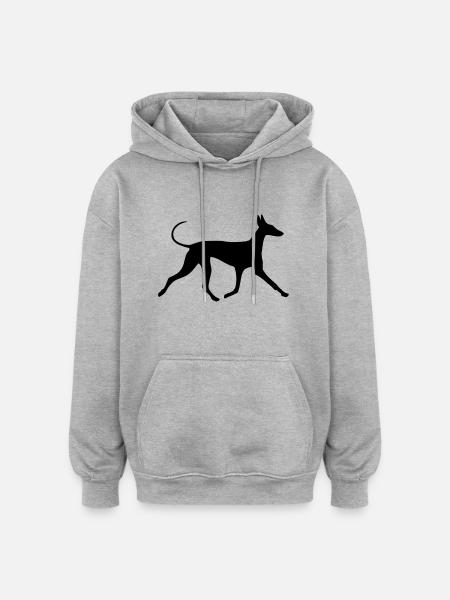 Pharaoh Hound - Oversized Unisex Hoodie - heather grey