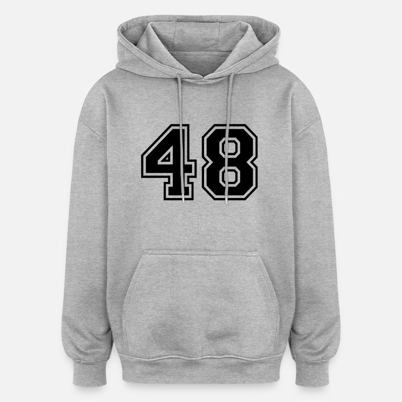 48 - Oversized Unisex Hoodie - heather grey