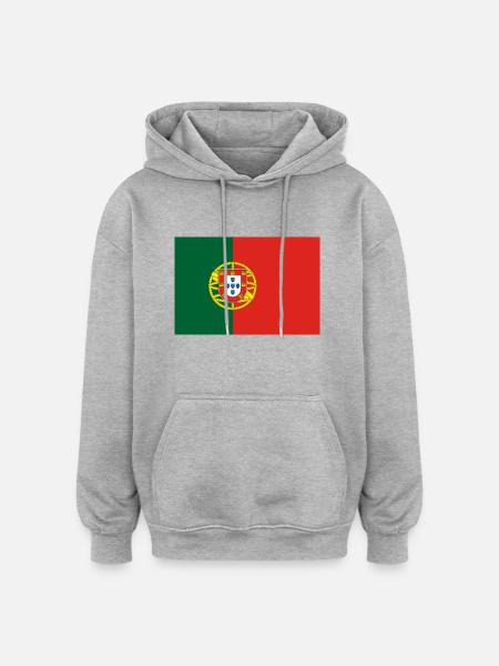 Portuguese flag - Oversized Unisex Hoodie - heather grey