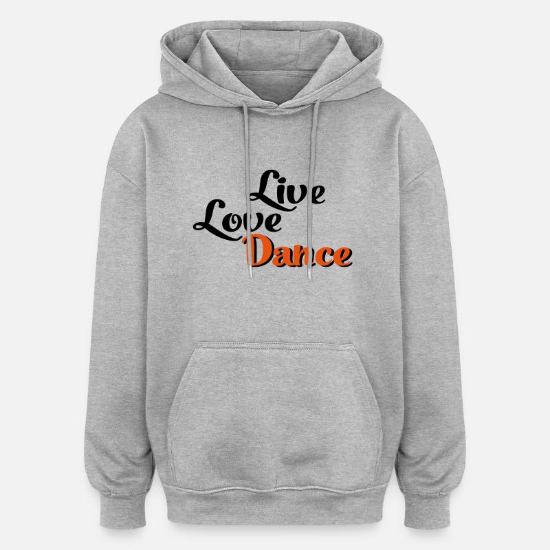 danser - Sweat à capuche oversize unisexe - gris chiné