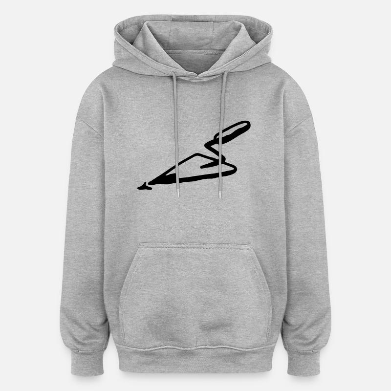 Kelle Handwerkszeug - Oversized Unisex Hoodie - Grau meliert