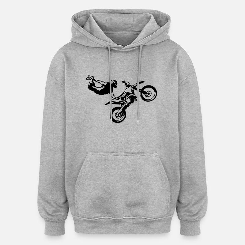 cb38_freestyler - Sweat à capuche oversize unisexe - gris chiné