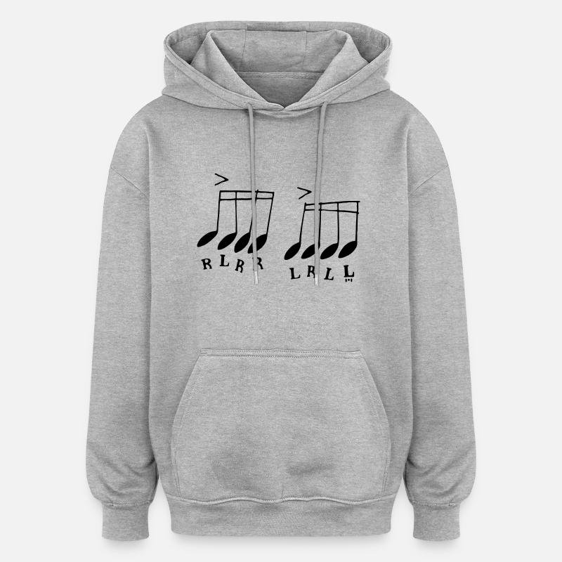 Paradiddle - Oversized Unisex Hoodie - heather grey