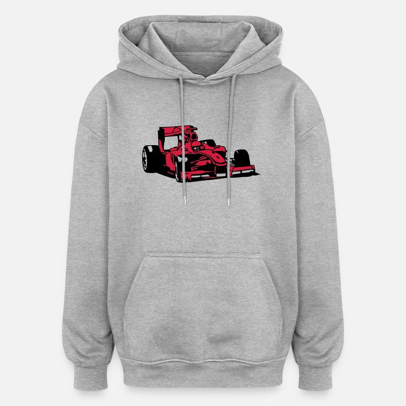 cb47_formula1_2c - Sweat à capuche oversize unisexe - gris chiné