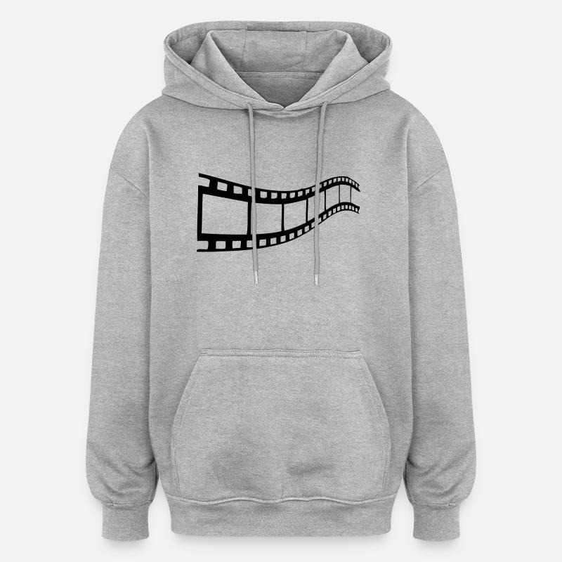 bande cinema - Sweat à capuche oversize unisexe - gris chiné