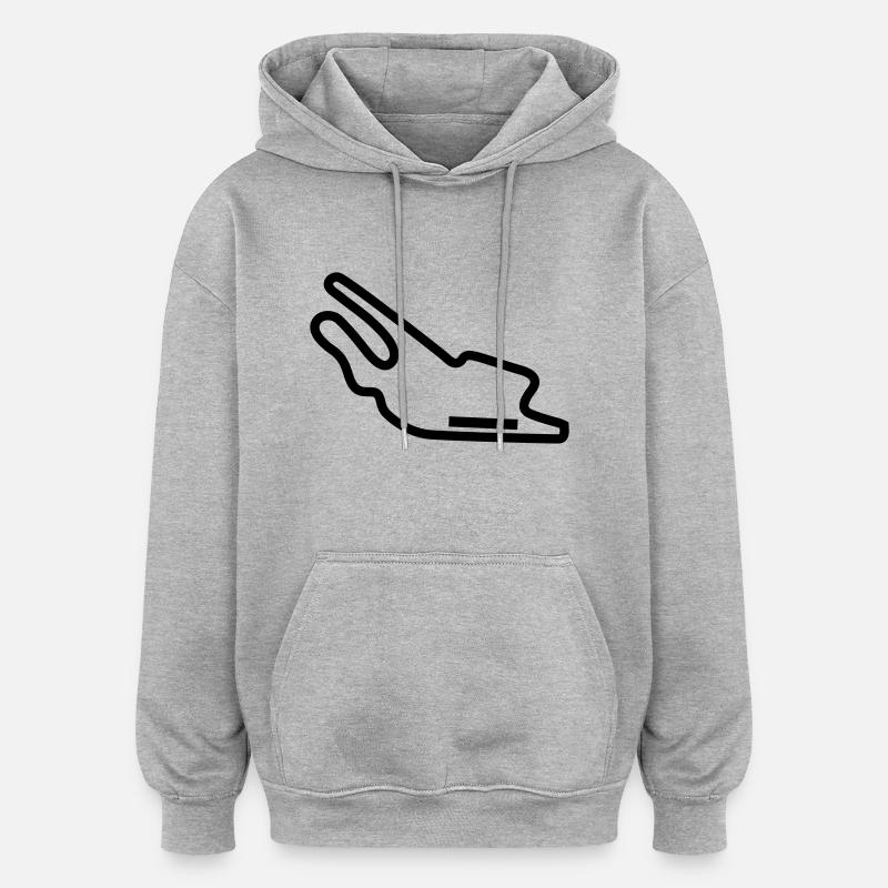 circuito_francia_c1 - Sweat à capuche oversize unisexe - gris chiné