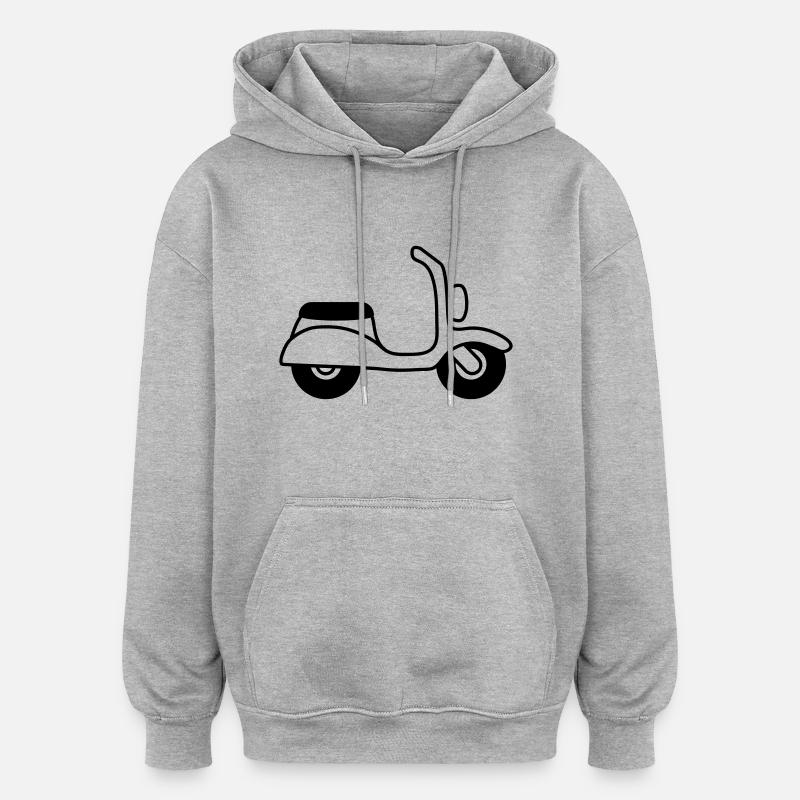 Moped - Oversized Unisex Hoodie - heather grey