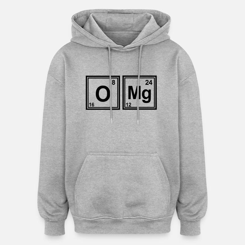 OMG chimie Parody - Sweat à capuche oversize unisexe - gris chiné