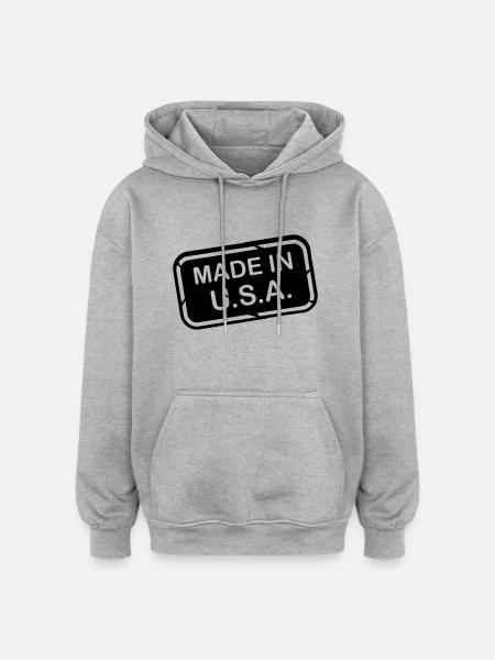 made_in_usa_1f1 - Oversized Unisex Hoodie - heather grey