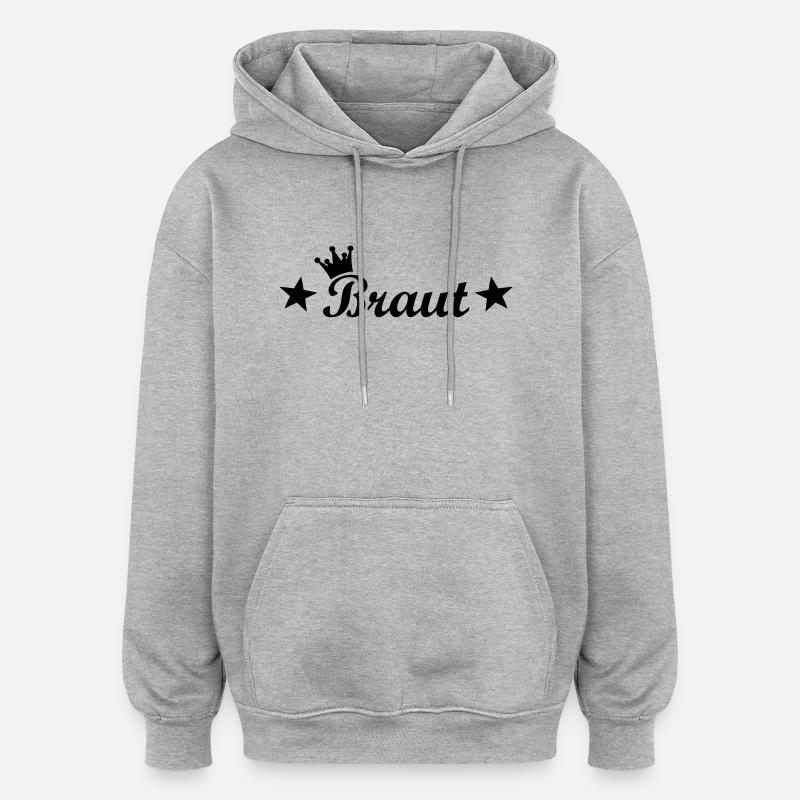 braut - Sweat à capuche oversize unisexe - gris chiné
