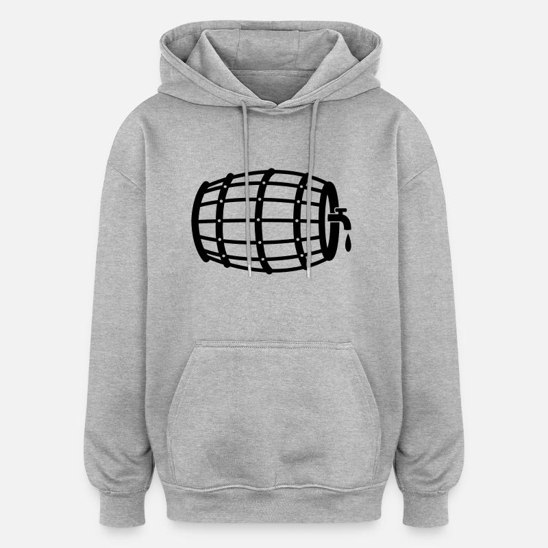 Beer barrel - Oversized Unisex Hoodie - Grau meliert