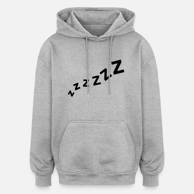 Dormir - Sweat à capuche oversize unisexe - gris chiné
