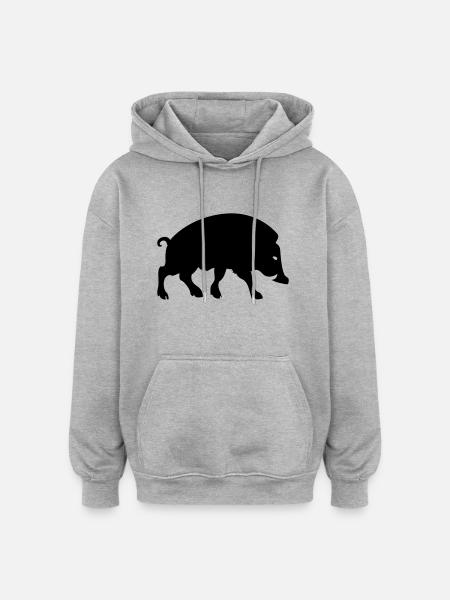 galt vildsvin Arverne Celtic Gallic symbol - Oversized luvtröja unisex - gråmelerad